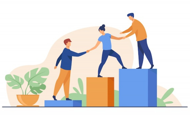 employees-giving-hands-helping-colleagues-walk-upstairs_74855-5236